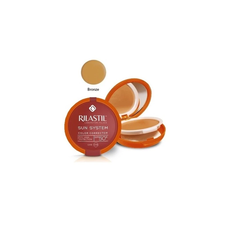 Rilastil Sun System Photo Protection Therapy Spf50+ Fondotinta Compatto Bronzé Solare Viso - 10g